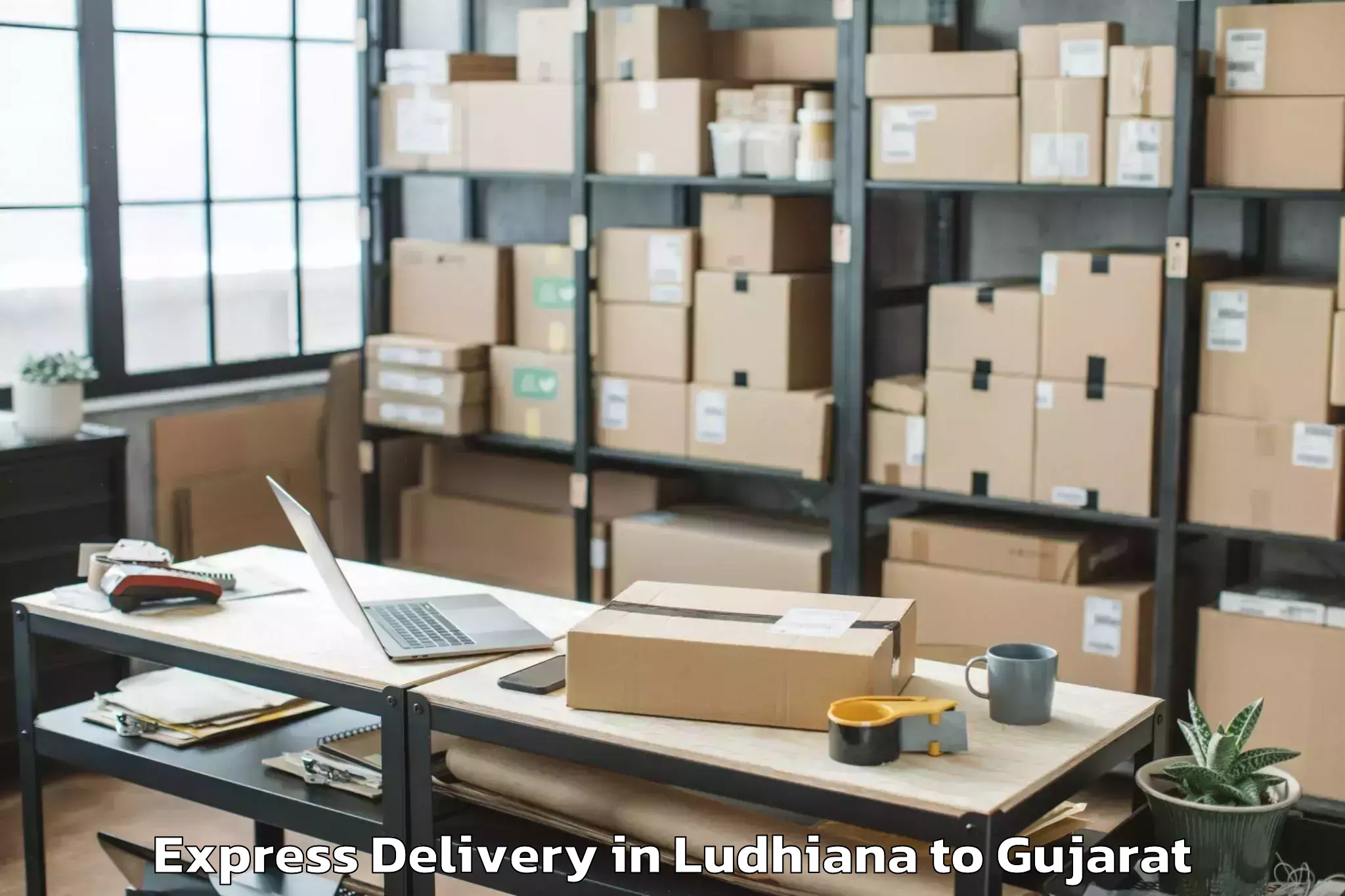 Top Ludhiana to Vadgam Express Delivery Available